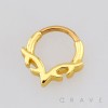 V-SHAPE FANG WING SEPTUM CLICKER RING 316L SURGICAL STEEL